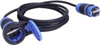 AS Schwabe 62320 Stroom Verlengkabel 16 A Zwart/blauw 10 m H05RN-F 3G 1,5 mm² Met beschermkap