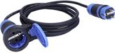 AS Schwabe 62320 Stroom Verlengkabel 16 A Zwart/blauw 10 m H05RN-F 3G 1,5 mm² Met beschermkap