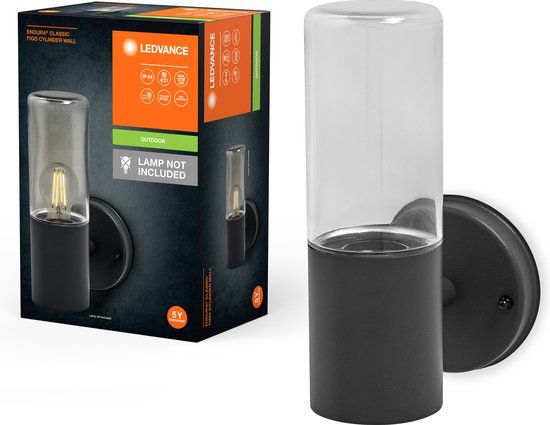 LEDVANCE ENDURA CLASSIC FIGO CYL W Outdoor Wall Light - Dark Grey, Stainless Steel, IP44
