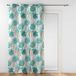 douceur d'intérieur, Gordijn met ogen, 140 x 260 cm, wit/smaragd, polyester, bedrukt, metallic, Ornella