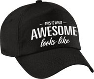 Bellatio Decorations This is what awesome looks like pet / cap zwart voor dames en heren