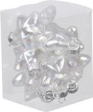 Othmar Decorations Kerstornamenten sterren - 12x - transparant parelmoer - 4 cm - glas