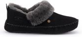Warmbat Barrine Suede Dames Sloffen - Zwart