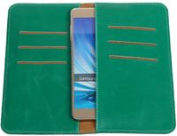 Best Cases Groen Pull-up Large Pu portemonnee wallet voor Samsung Galaxy J7 2015