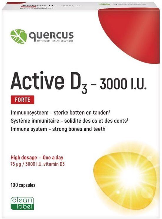 Quercus Active D3 3000 IU Capsules