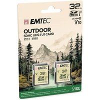 EMTEC Outdoor - Flashgeheugenkaart - 32 GB - Video Class V10 / UHS-I U1 / Class10 - microSDHC UHS-I (pak van 2)