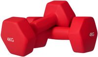 SPORTNOW Rubberen Halter - Metaal - Rood - 2 x 4 kg