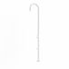 Sined OROSEI BIANCA – Douche extérieure autoportante en acier inoxydable AISI 316L – blanc – douche pour les pieds – eau chaude et froide
