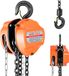 VEVOR 1T Handkettingtakel, 3 M Hefhoogte, Zware Kettingtakel met G80-Ketting, Handtakel, Kettingtakel voor Garages, Magazijnen, Automachines, Oranje