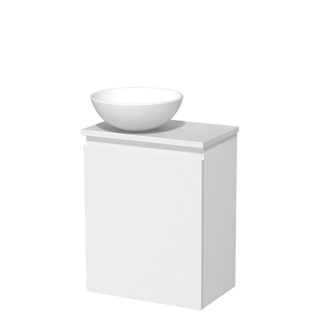 Maxaro Toiletmeubel met Waskom Keramiek Modulo Mat Wit 41 cm