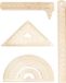 Non-branded Geometric Ruler Set - Gold-colored - 15 cm