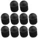 cyclingcolors 10 x stoelstop, lamellenstoppen met kogelkop, rond, antislip, voor ronde buizen, kunststof eindkappen, zwart, 18 mm