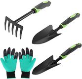 Ibenzoa® Tuingereedschapsset met Wandhouder en Handschoenen voor Efficiënt en Comfortabel Tuinieren