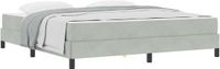 vidaXL Boxspringbed met matras, lichtgrijs, 180 x 200 cm, stof