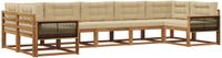 vidaXL - Acacia Hout Loungeset - Hoek Loungeset - 7 Zitplaatsen - Natuurlijk en Beige