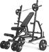 Marbo Sport MS3_2.0_83KG_G | Banc de musculation réglable avec supports de sécurité et ensemble de poids de 83 kg avec revêtement en caoutchouc