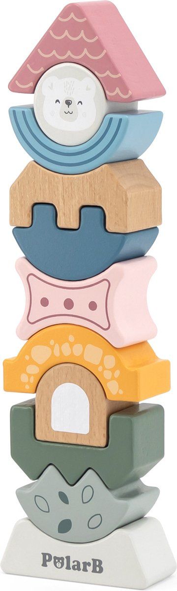 PolarB Houten Stapel Toren - Hout - 6971608440700