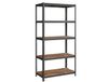 SONGMICS Staande plank, boekenkast, opbergplank, 5 planken, keukenplank, rek, 50 x 100 x 200 cm, belastbaar tot 870 kg, verstelbare planken, industrieel design, vintage bruin-zwart GLR050B11