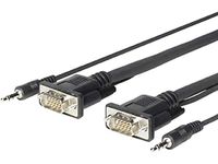 VivoLink provgamcs1.8 1.8 m VGA (D-Sub) + 3,5 mm zwarte kabel