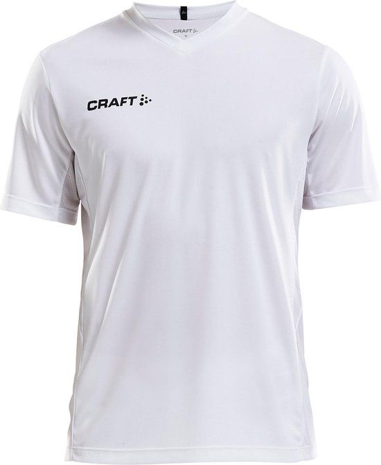 Craft Squad Jersey Solid Sportshirt Mannen - Maat L - Wit/Zwart