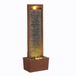 Teamson Home Fontaine d'eau d'extérieur - Fontaine d'eau - Design cascade - Avec pompe - Roche rouge