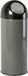 V-part Poubelle avec couvercle poussoir 55 ltr - Steel Plastic - metallic, noir