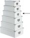 5Five Opbergdoos/box - 2x - wit - L36 x B24.5 x H12.5 cm - Stevig karton - Whitebox