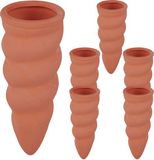 Merkloos Relaxdays Waterdruppelaars voor Planten - Automatisch Watergeefsysteem - Set van 6 - Terracotta