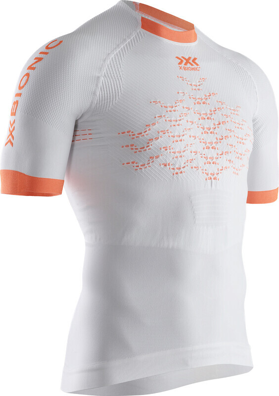 X-BIONIC The Trick G2 Hardloop T-shirt Heren, arctic white/kurkuma orange