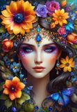 Alipson Puzzle Legpuzzel The Flower Woman - 1000 stukjes multicolor
