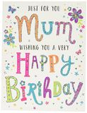Piccadilly Greetings Regal Publishing Modern Happy Birthday Card Mum, Grijs, 8 x 6 inch