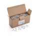 Platte clips van vernikkeld messing - 1,10 x 34 mm - doos met 2000 stuks - Made in Italy