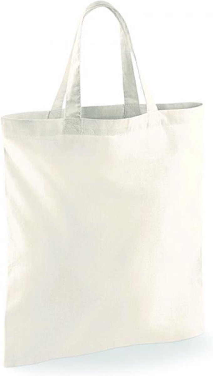 Westford Mill Zak voor Leven (W101S) - Dames Shopper Kort Hand Draag Zak Tote - natuurlijk