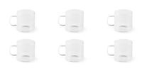 Excelsa Essentiële set van 6 transparante koffiekopjes, borosilicaatglas, inhoud 140 ml.