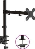 vidaXL Monitorbeugel VESA 75/100 mm Zwart Staal