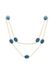 NAEMI Halsketting Goudkleurig Blauw Kristal 42 cm