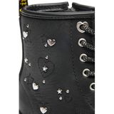 Dr. Martens 1460 Hs leren enkelboots met studs - zwart