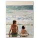 James Coates - Moeder en dochter op strand Art Print Poster Wall Art 16 x 12 inch (A3)