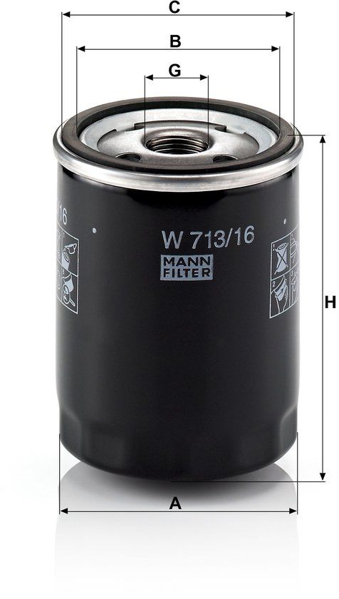 MANN-FILTER Oliefilter W 713/16