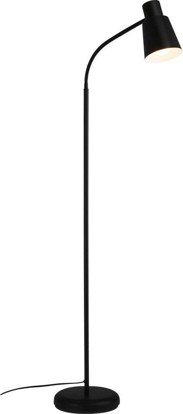 Briloner Ekko - Staande lamp - 128 cm - Zwart - E27 - Max. 10W - Leeslamp