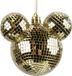 Disney Boule de Noël plastique Mickey oreilles disco or 8,5 cm