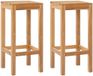 vidaXL Tabouret de bar Naturel Teck massif