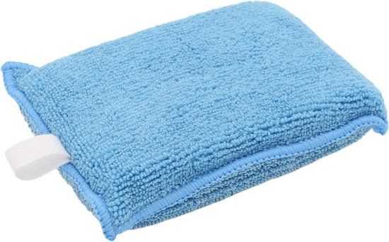 Merkloos DUO spons blauw 14 x 9 cm - 10 stuks