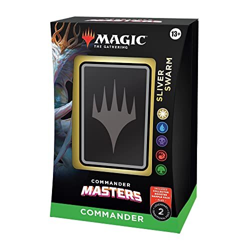 Magic The Gathering Commander Masters Commander Deck - Sliver Swarm (100-Card Deck, 2-Card Collector Booster Sample Pack & Accessoires)