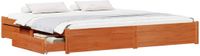 vidaXL Bedframe met lade Wasbruin 180 x 200 cm Massief vurenhout