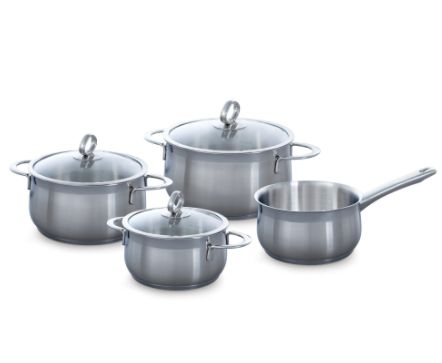 BK Excellent Pannenset - 4-delig - RVS - Inductie - Zilver
