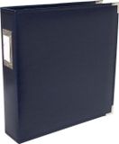 We R Makers Classic leather Album - 27.9x21.6cm Navy Blauw
