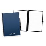 Bambook Colourful uitwisbaar notitieboek - Donkerblauw (Navy) - A4 - Gelinieerde pagina's - Duurzaam, herbruikbaar whiteboard schrift - Met 1 gratis stift