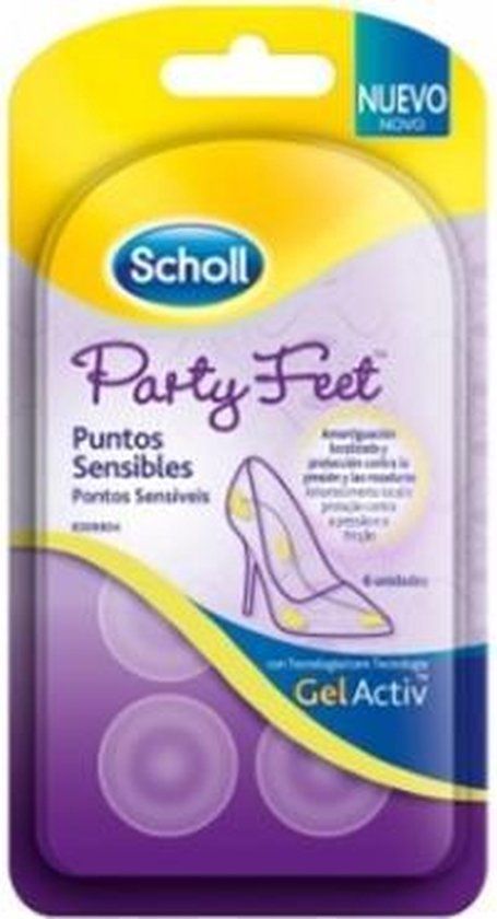 Scholl Party Feet Gelactiv Sensitive Points - 6 Units