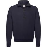 Fruit of the Loom Classic Zip Neck Sweat – Deep Navy XL